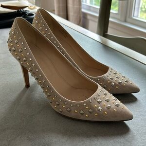 J. crew Studded Suede Heels